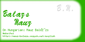 balazs mauz business card